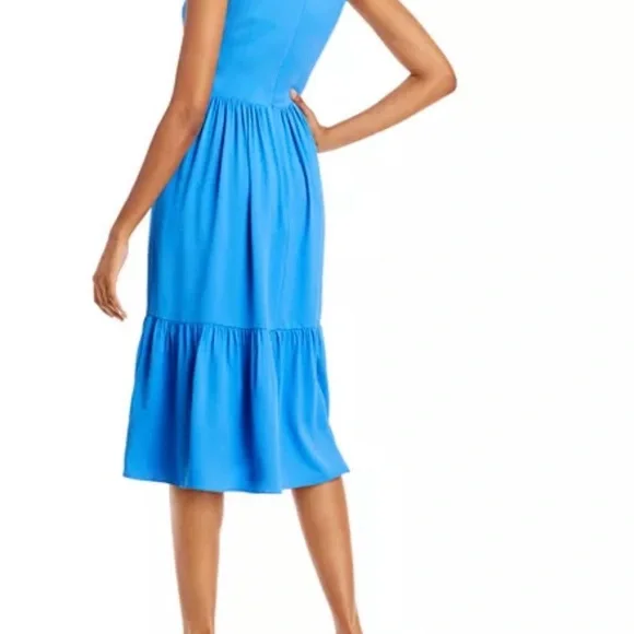 BCBG Maxazria Blue Sleeveless V-Neck Midi Sundress - Picture 2 of 6